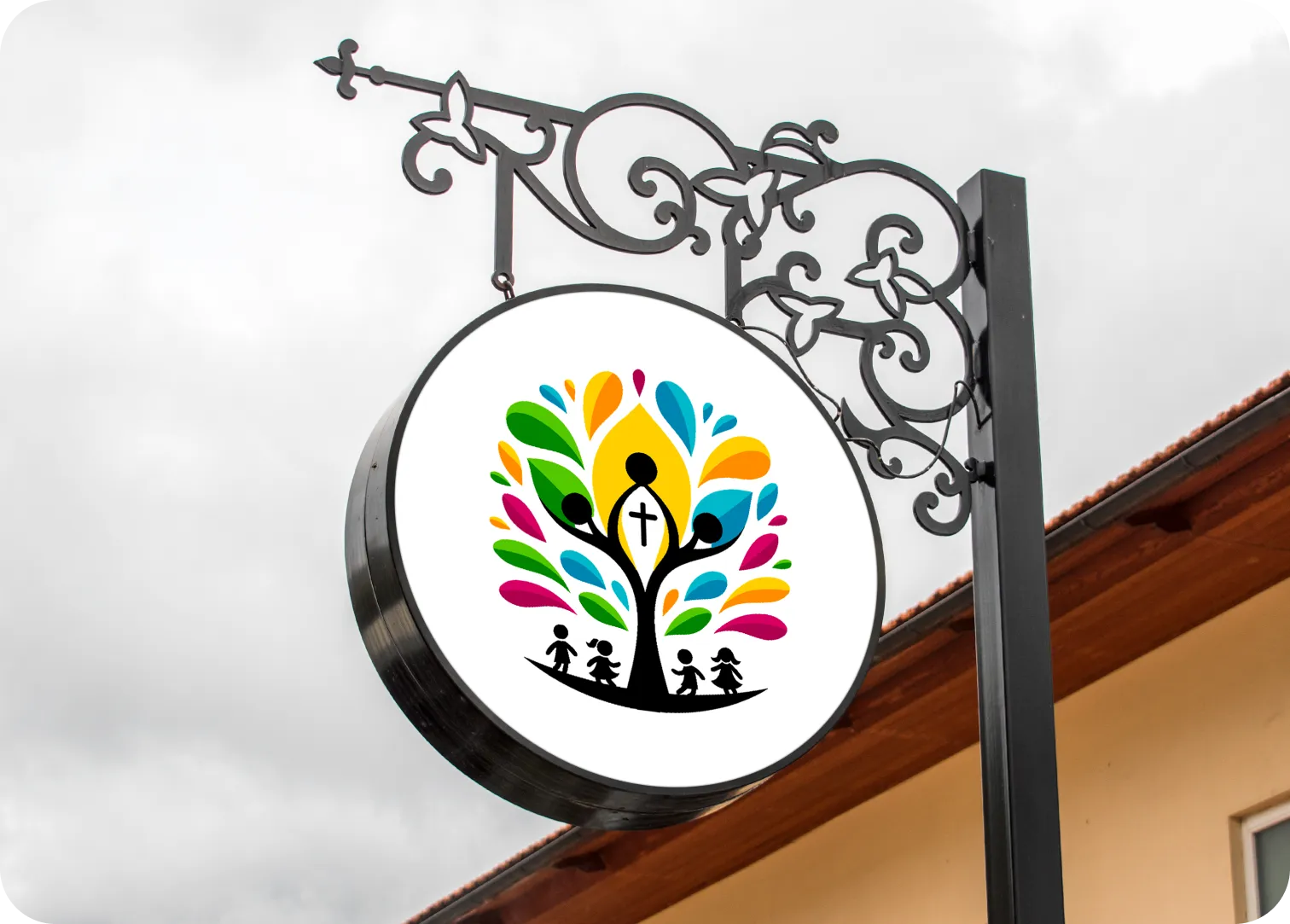 Le logo du groupe scolaire Saint Joseph de Gardanne, en situation